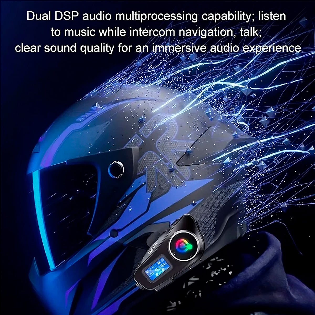 NTERCOMUNICADOR LANTUN Q58 MAX BLUETOOTH CASCO DE MOTO - 9