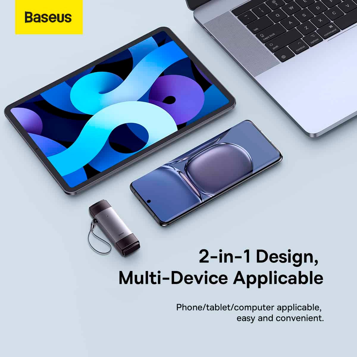 LECTOR DE TARJETA BASEUS ADAPTADOR SD/MICRO SD USB 3.0 USB C - 4