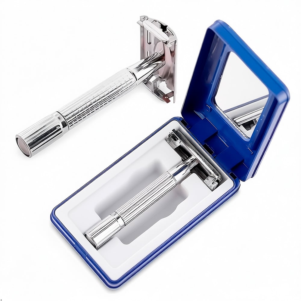 MAQUINA DE AFEITAR PARA HOMBRE CLÁSICO DE ACERO INOXIDABLE - 1