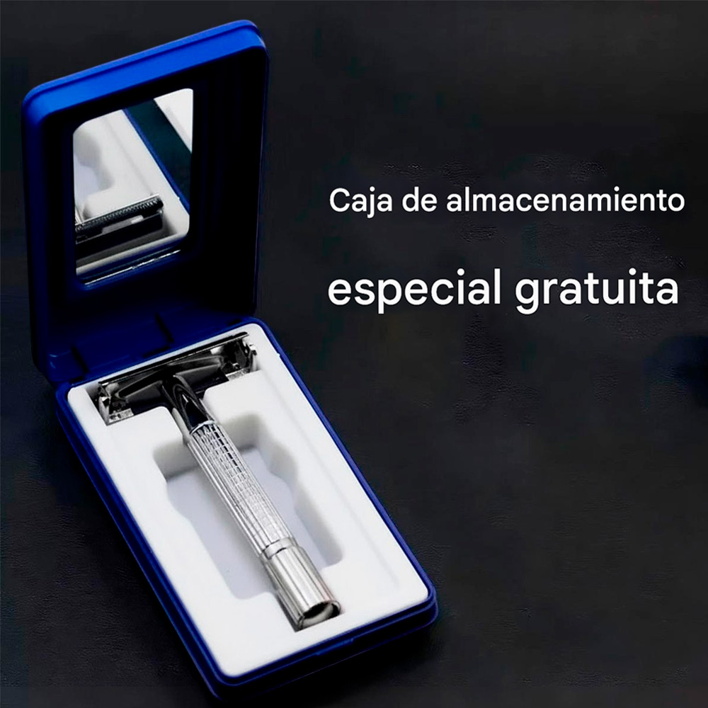MAQUINA DE AFEITAR PARA HOMBRE CLÁSICO DE ACERO INOXIDABLE - 7