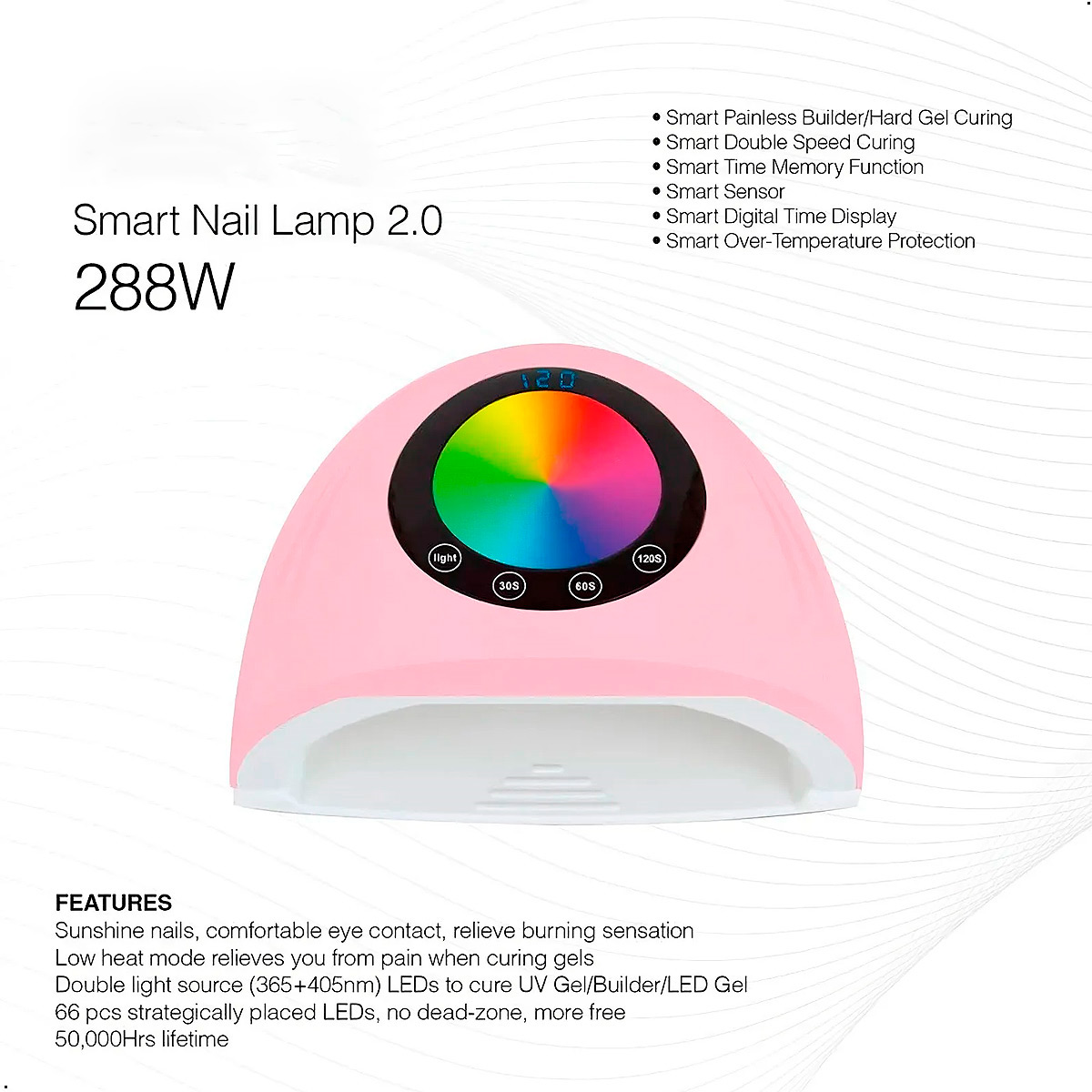 LÁMPARA DE UÑAS UV PROFESIONAL 288W SECADORA DE UÑAS ZY-D03 - 5