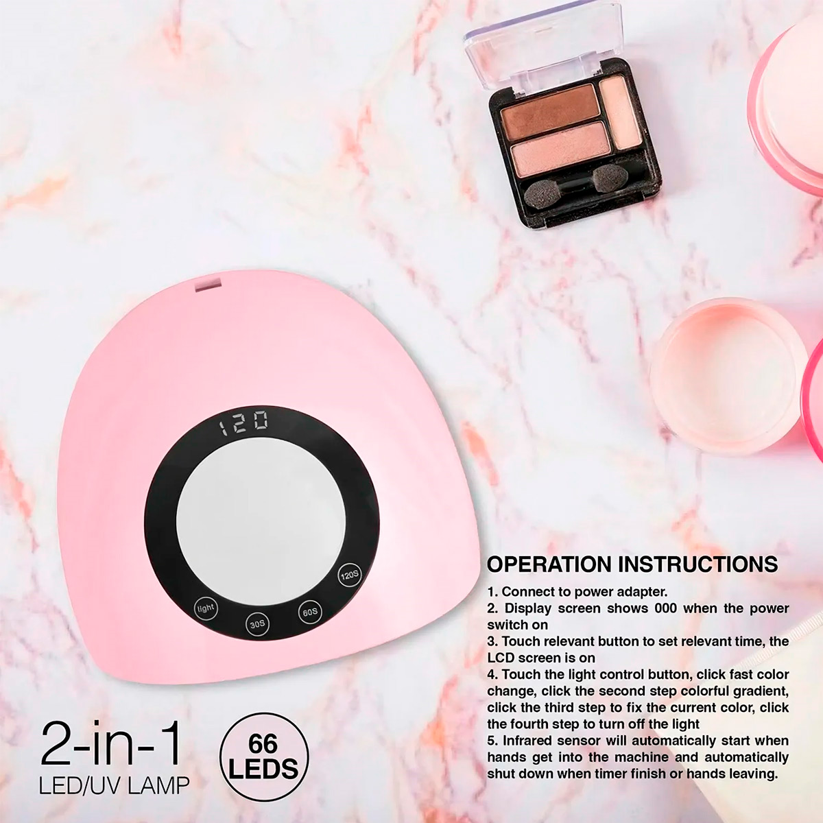 LÁMPARA DE UÑAS UV PROFESIONAL 288W SECADORA DE UÑAS ZY-D03 - 6