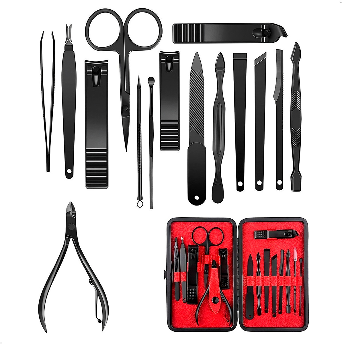 SET MANICURE PEDICURE ESTUCHE 12 EN 1 DE ACERO - 3