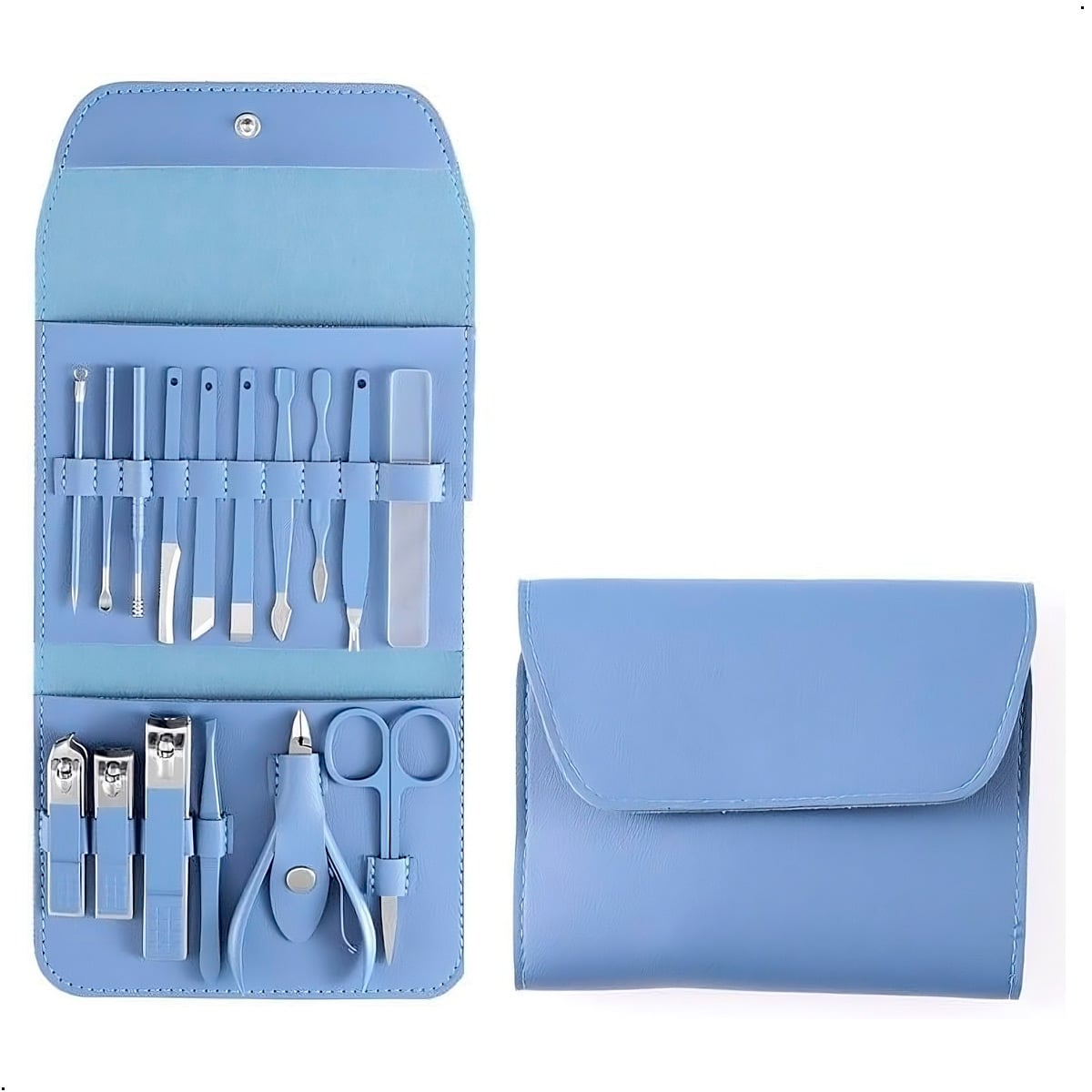 SET MANICURA PEDICURA EN ACERO INOXIDABLE 16 PIEZAS - 1