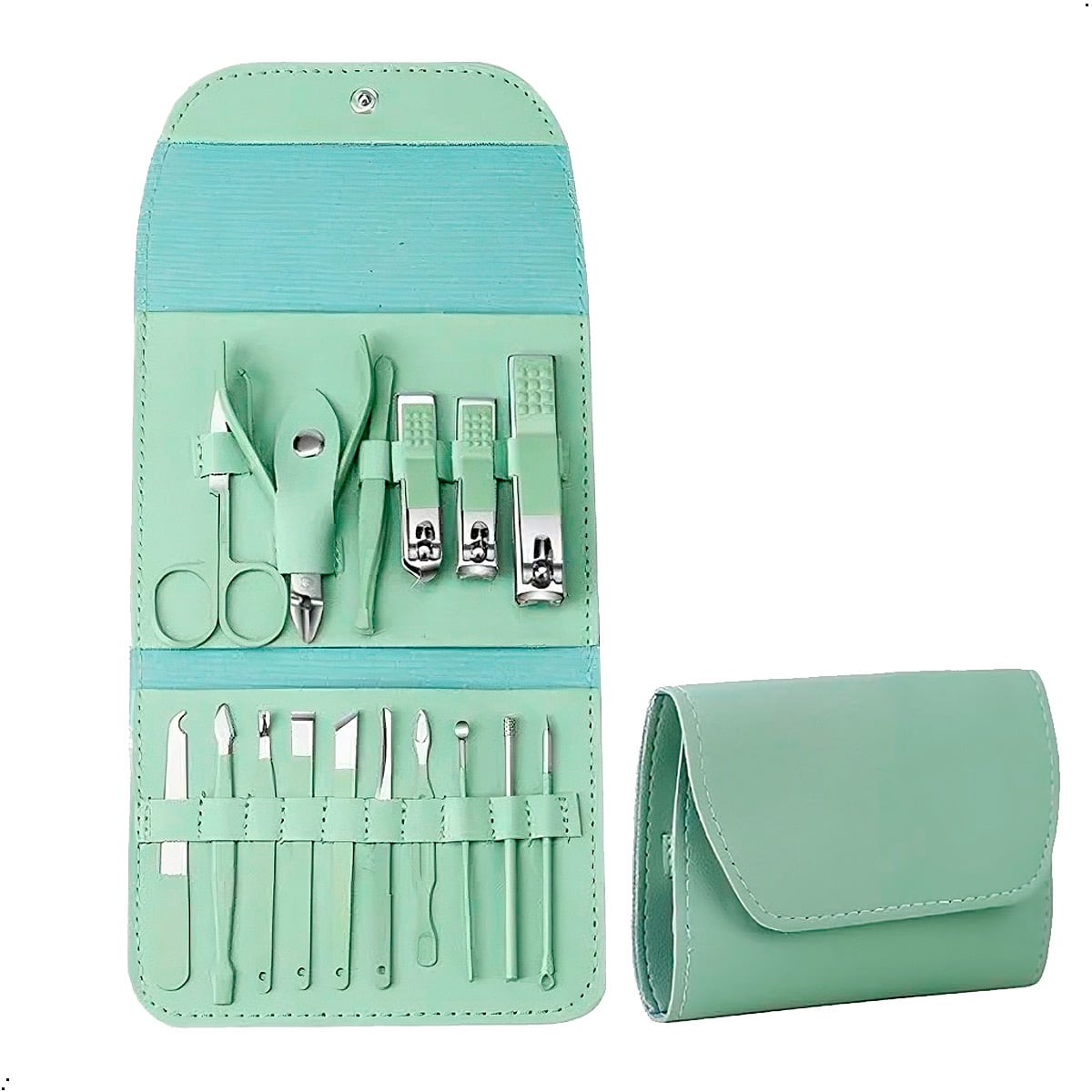 SET MANICURA PEDICURA EN ACERO INOXIDABLE 16 PIEZAS - 1