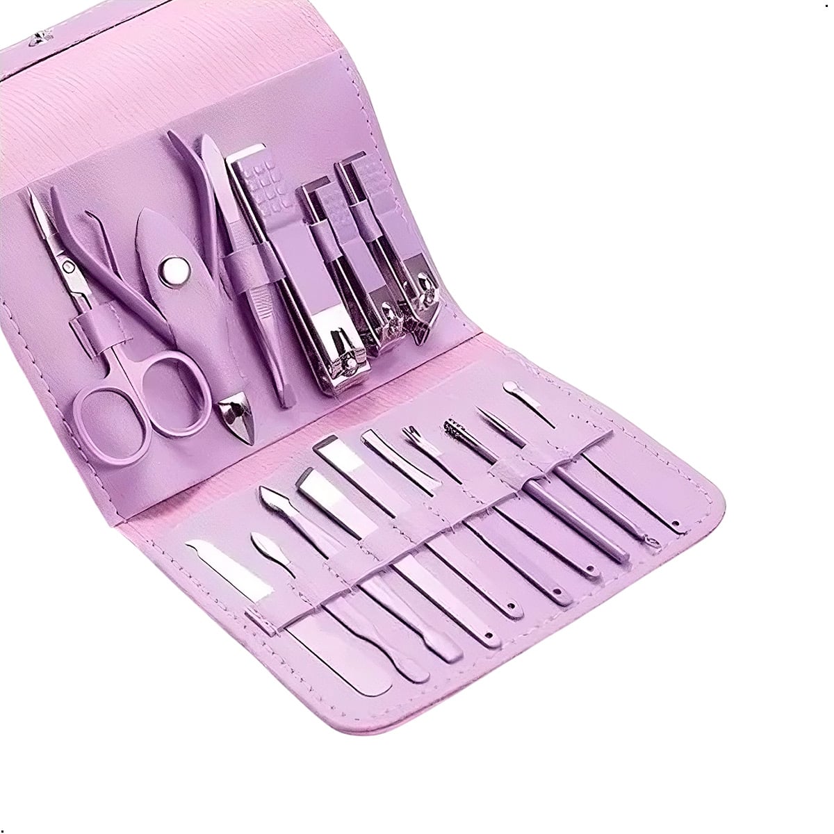 SET MANICURA PEDICURA EN ACERO INOXIDABLE 16 PIEZAS - 2