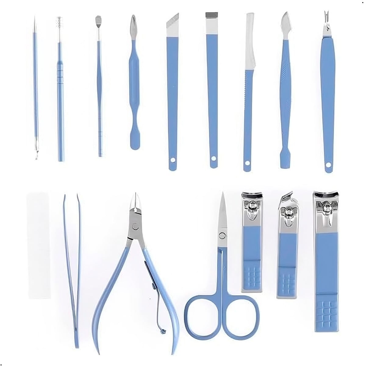SET MANICURA PEDICURA EN ACERO INOXIDABLE 16 PIEZAS - 4
