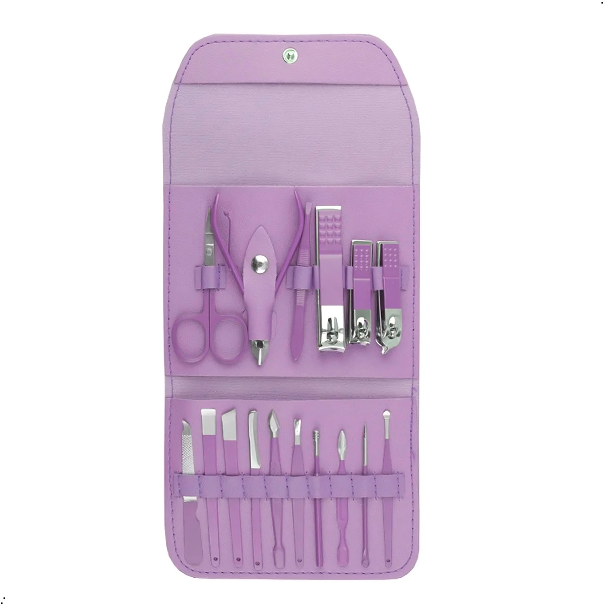 SET MANICURA PEDICURA EN ACERO INOXIDABLE 16 PIEZAS - 5
