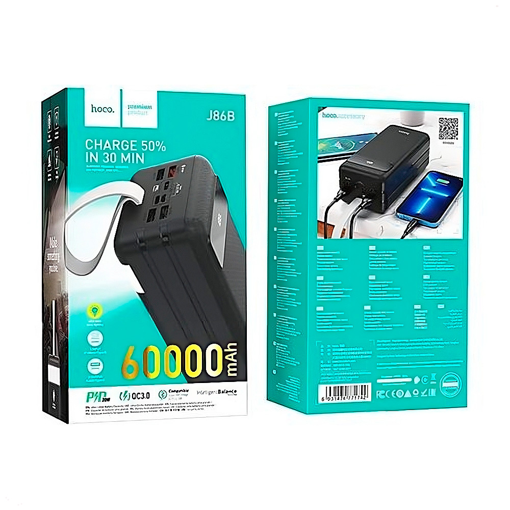 POWER BANK HOCO J86B 60000MAH 22.5W CARGA RAPIDA - 2