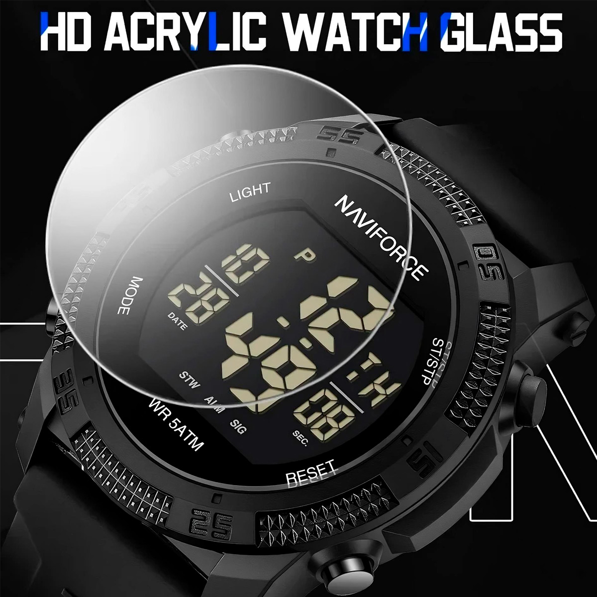 RELOJ PULSERA NAVIFORCE 7104 PANTALLA DIGITAL LCD DEPORTIVO - 2