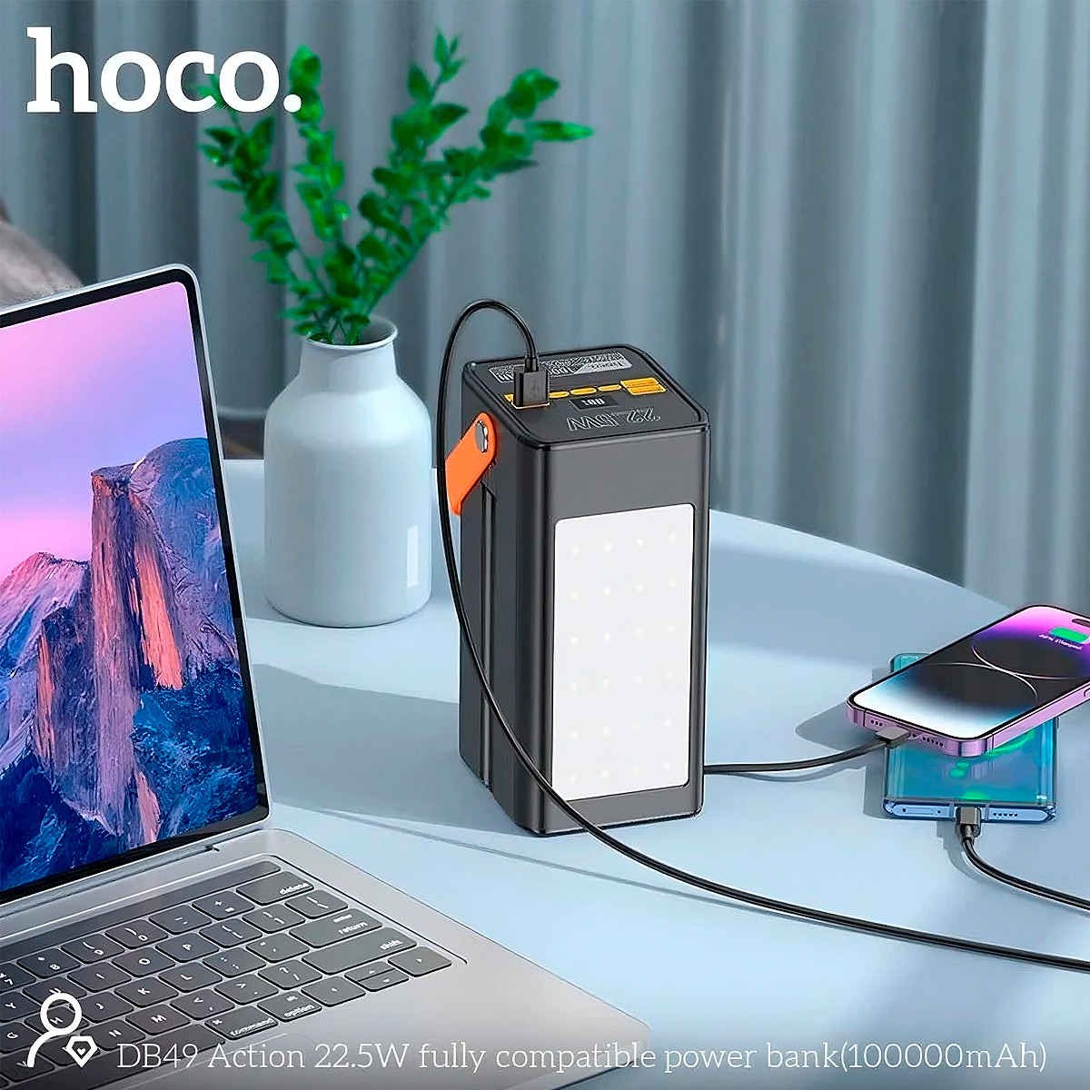 POWER BANK HOCO DB49 22.5W CARGA RAPIDA 100.000 MAH - 7