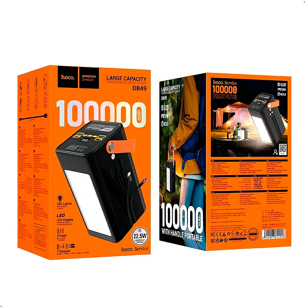 POWER BANK HOCO DB49 22.5W CARGA RAPIDA 100.000 MAH - 8