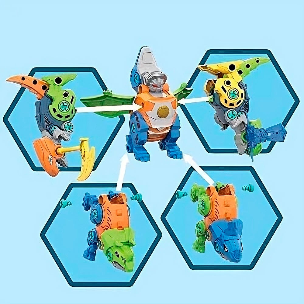 ROBOT DINOSAURIO, ANIMALES JUGUETE 5 EN 1 TRANSFORMACIÓN DINO ROBOT - 2