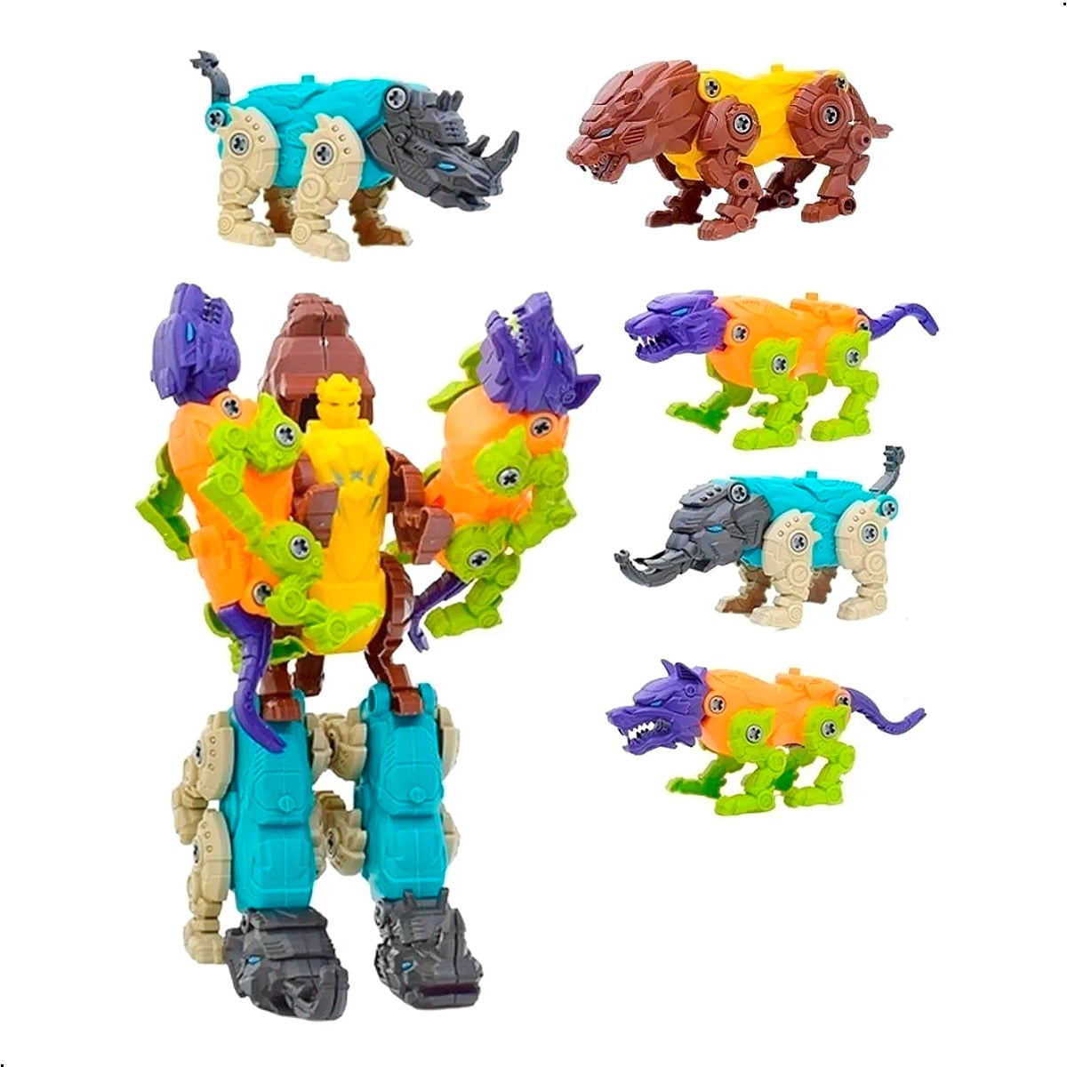 ROBOT DINOSAURIO, ANIMALES JUGUETE 5 EN 1 TRANSFORMACIÓN DINO ROBOT - 2