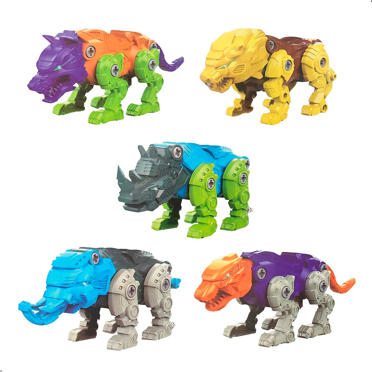 ROBOT DINOSAURIO, ANIMALES JUGUETE 5 EN 1 TRANSFORMACIÓN DINO ROBOT - 5