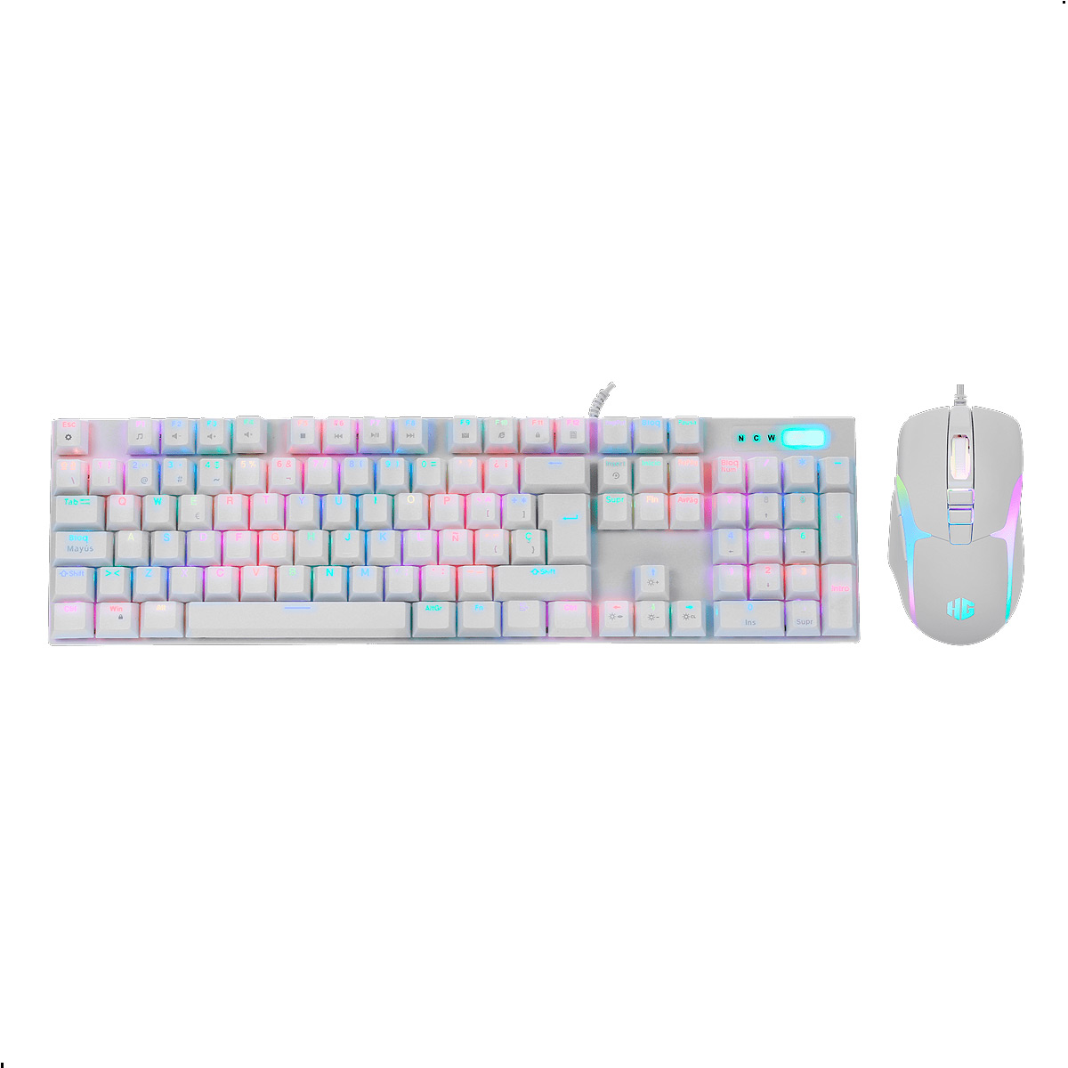 KIT MOUSE Y TECLADO HALION DAMON HA-K863C LUCES LED RGB - 4