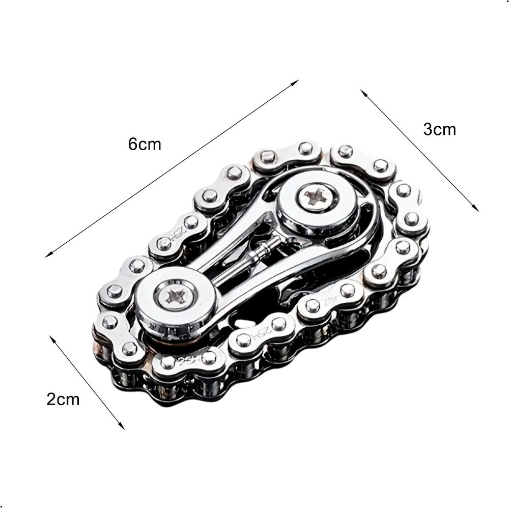 SPINNER DE MANO ALTA CALIDAD ENGRANAJE DE CADENA GIRATORIO - 6