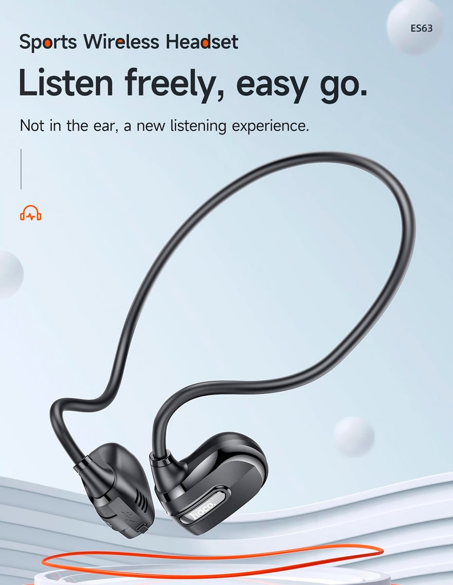 AURICULARES DEPORTIVOS HOCO ES63 BLUETOOTH 5.3 DURACION 8H - 5