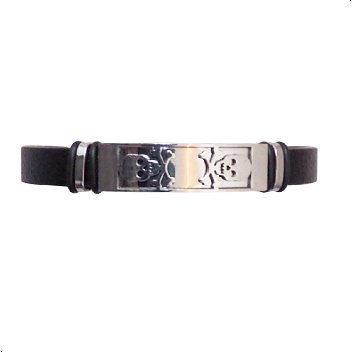 PULSERA CUERO DE MICROFIBRA CON ESCLAVA DE ACERO INOXIDABLE - 6