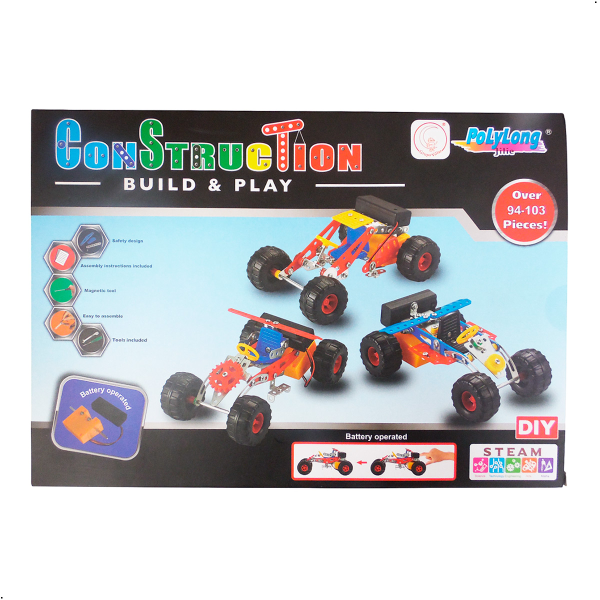 JUGUETE CARRO PARA ENSAMBLAJE DE METAL ARMABLE 3D - 6