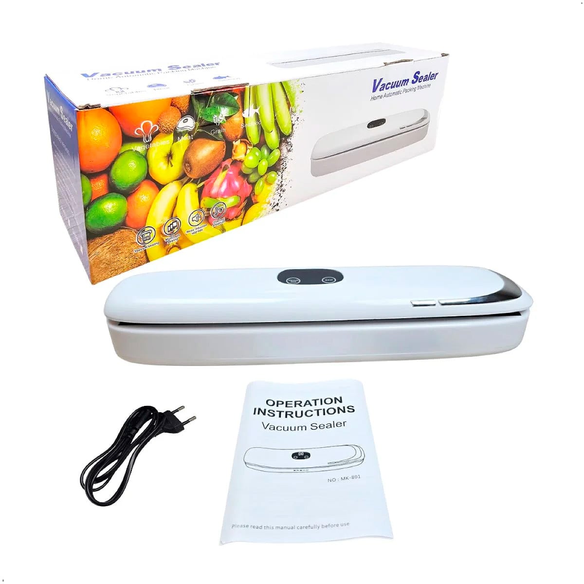 SELLADORA DE BOLSA AL VACÍO MK-801 PARA ALIMENTOS PANTALLA DIGITAL - 1