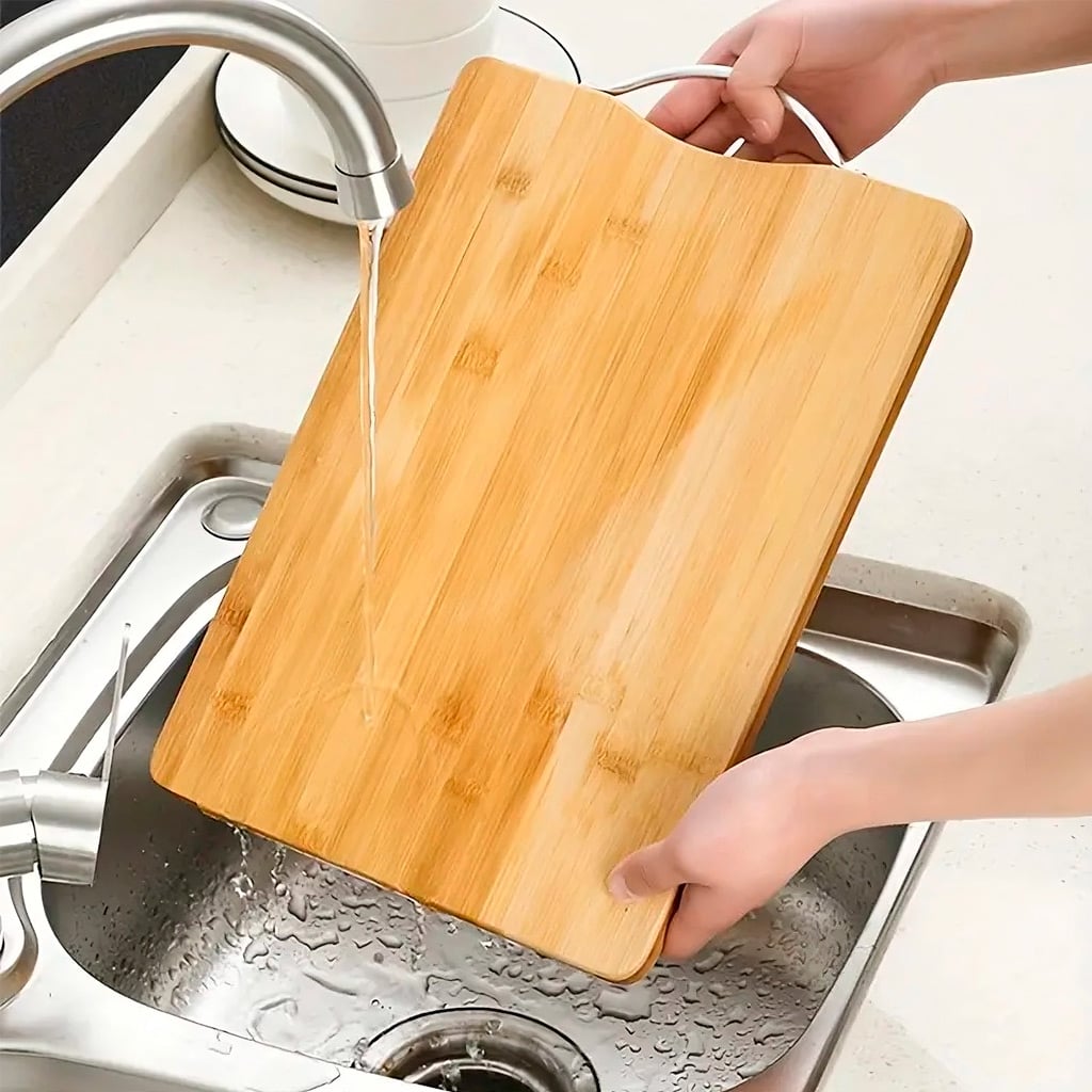 TABLA DE PICAR DE BAMBOO PARA COCINA 25CM X 35CM RECTANGULAR - 2