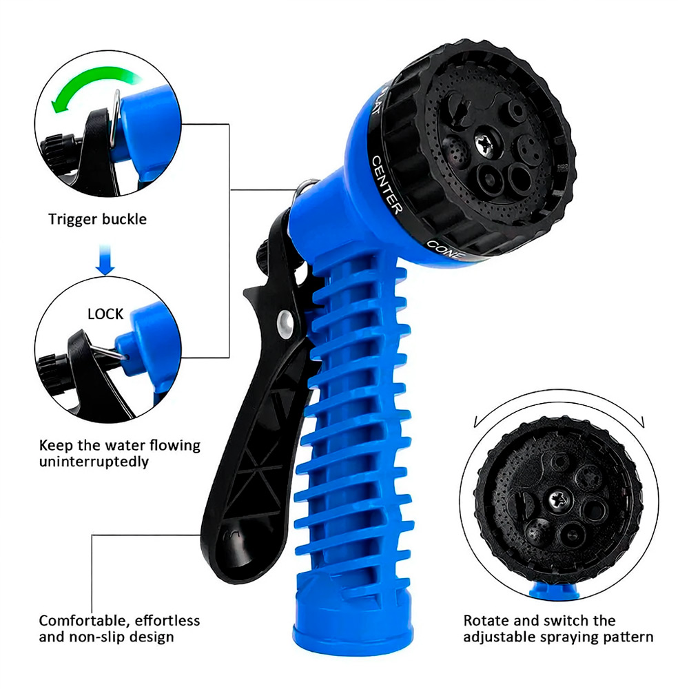 MANGUERA 45 METROS RETRACTIL EXPANDIBLE MULTIUSOS PARA JARDIN - 8