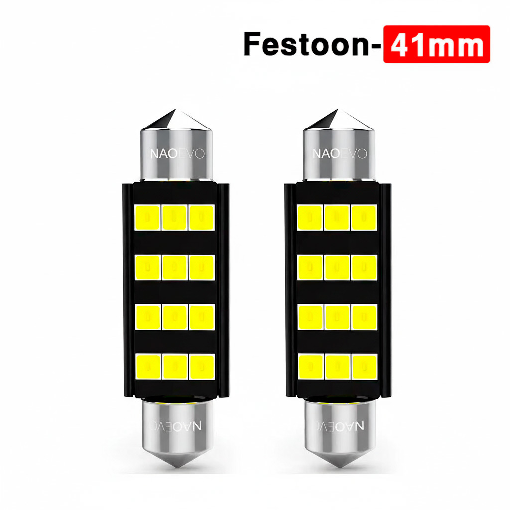 LUCES LED NAOEVO DE SALON INTERIOR AUTO FESTOON CANBUS CONECTOR C5W - 2