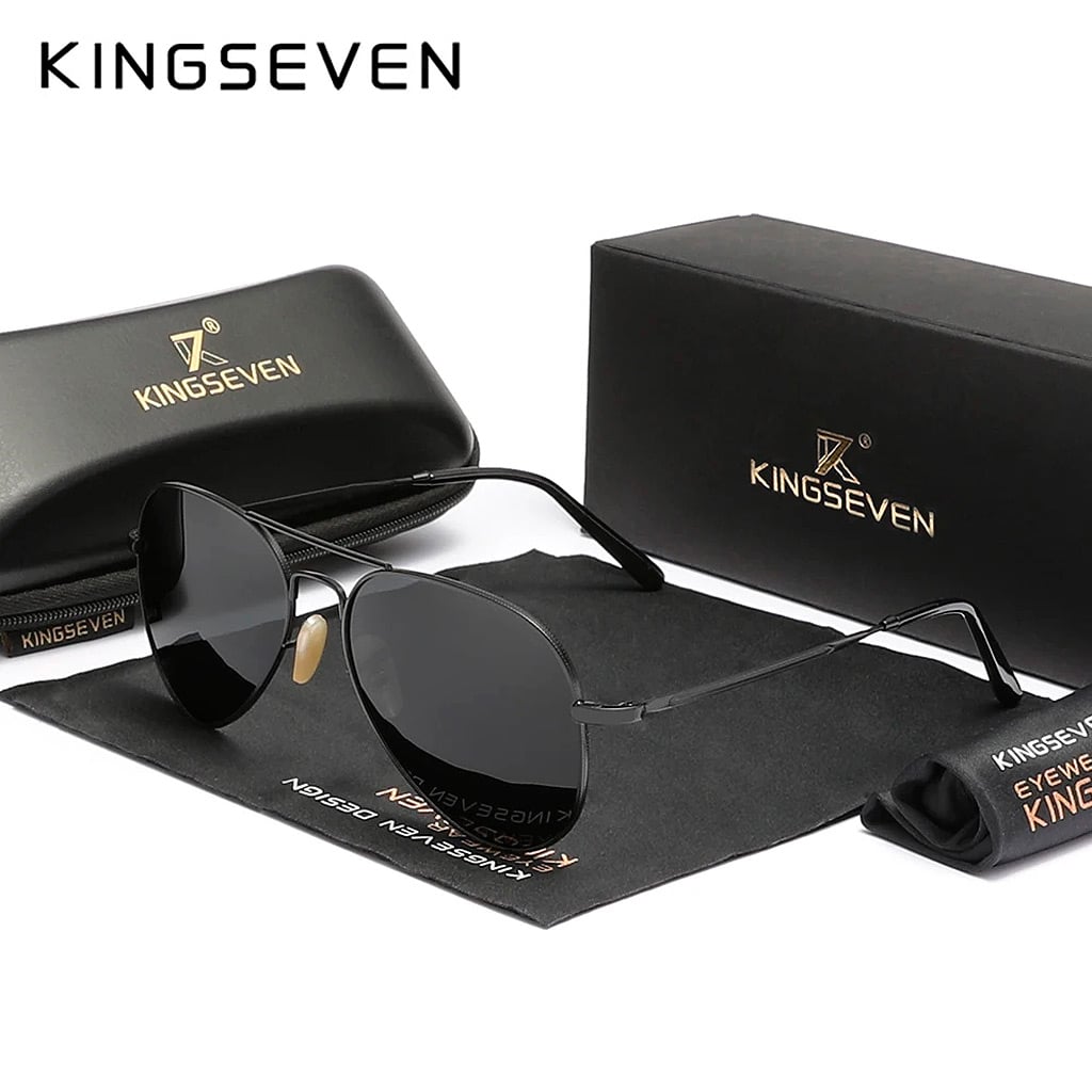 KINGSEVEN AVIADOR LENTES DE SOL POLARIZADO PROTECCION UV400 - 1