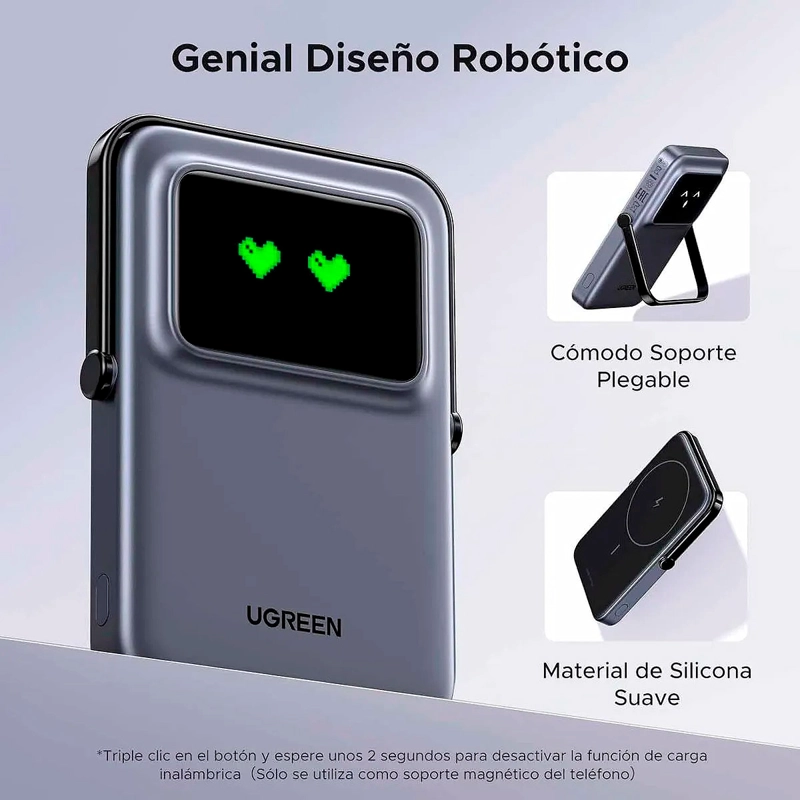 UGREEN PB571 POWER BANK INALAMBRICO MAGNETICO 5000 MAH 20W - 3