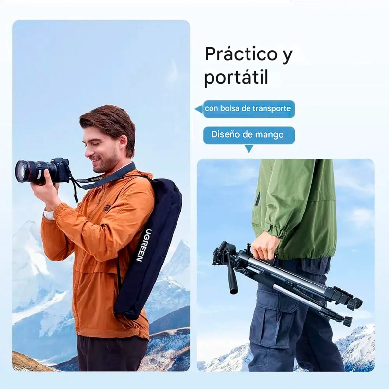 UGREEN LP661 TRIPODE PROFESIONAL PARA CAMARA CELULAR 1.75M - 7