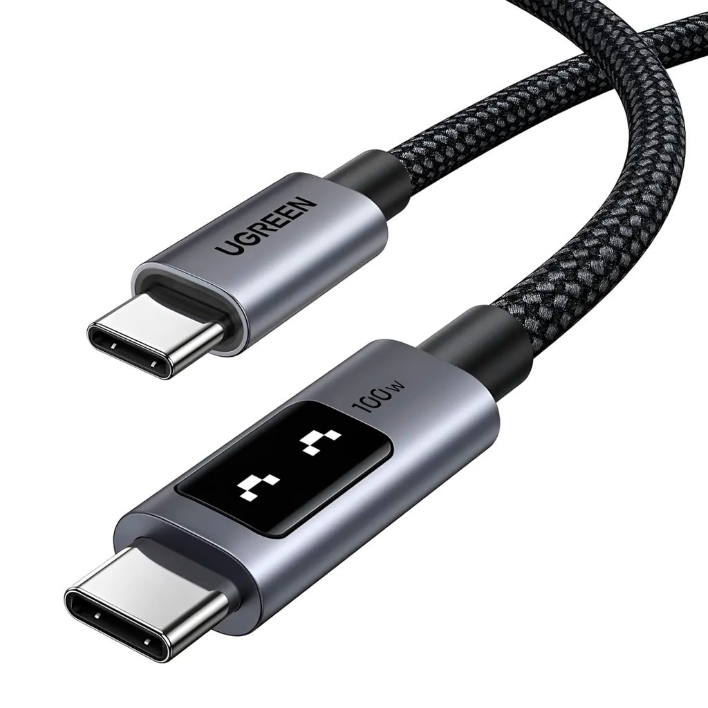 UGREEN L509 CABLE CARGA RAPIDA 100W USB C A USB C CON PANTALLA 1M - 4