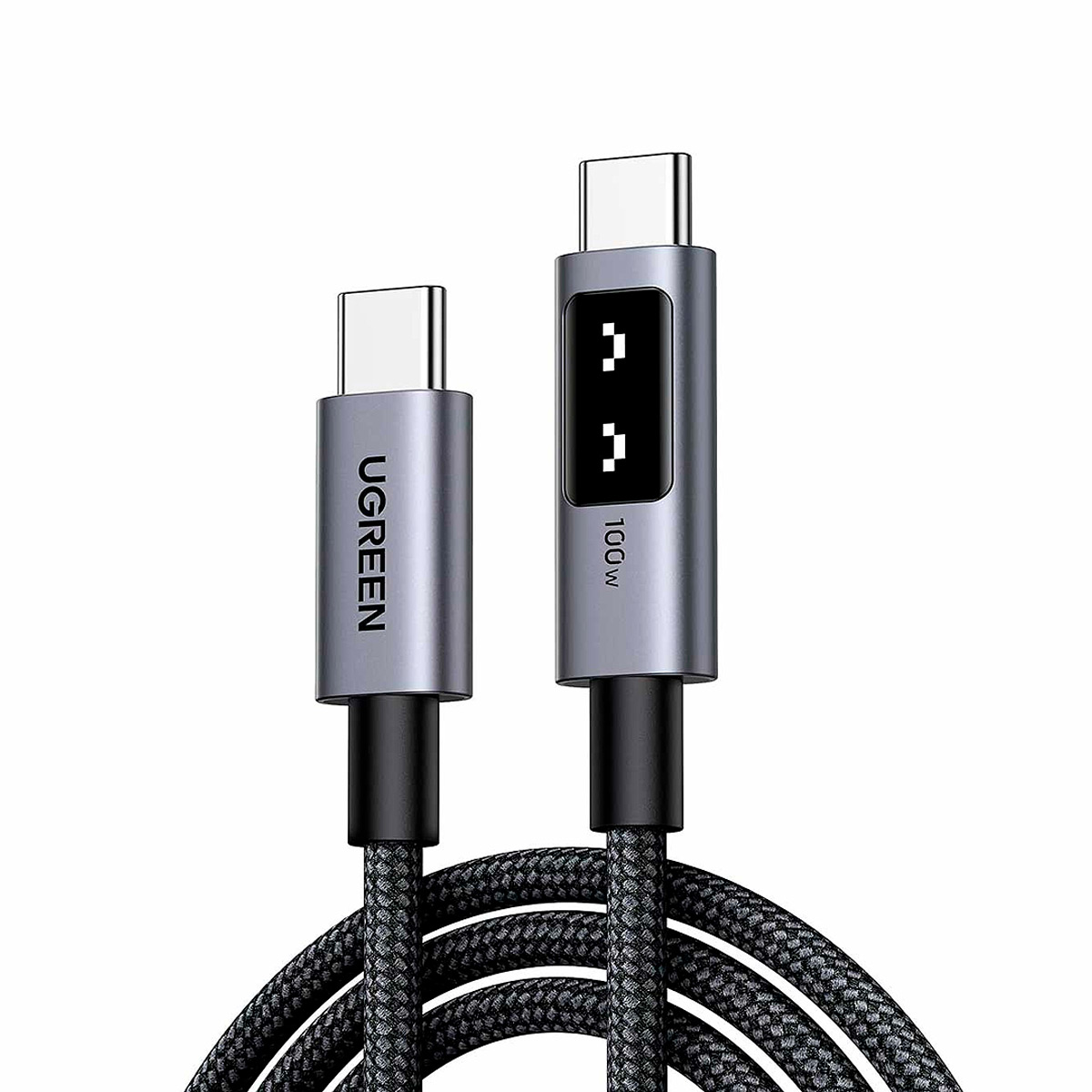 UGREEN L509 CABLE CARGA RAPIDA 100W USB C A USB C CON PANTALLA 1M - 5