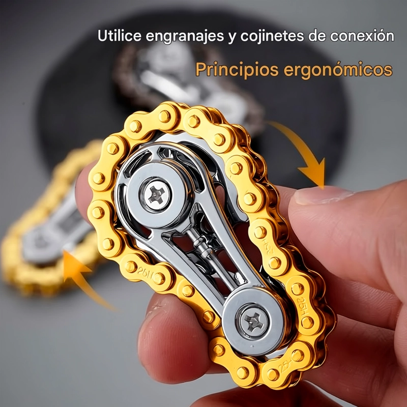 SPINNER DE ENGRANAJE DE MANO MODELO CADENA GIRATORIO - 6
