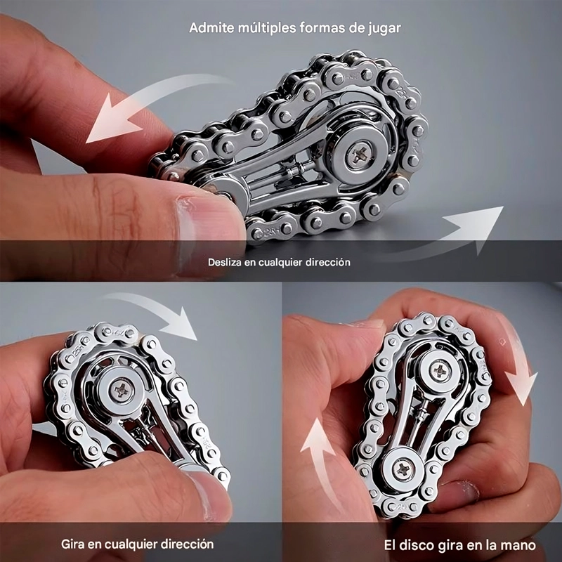 SPINNER DE ENGRANAJE DE MANO MODELO CADENA GIRATORIO - 7