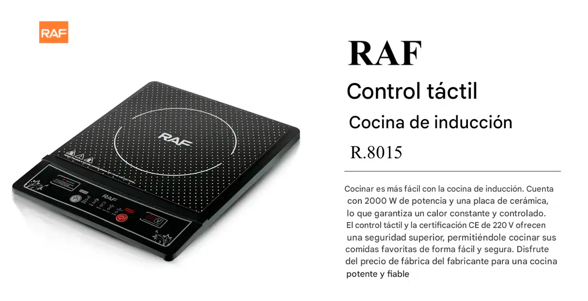 RAF R.8015 COCINA DE INDUCCIÓN 1 HORNILLA PANTALLA LED 2000W - 8