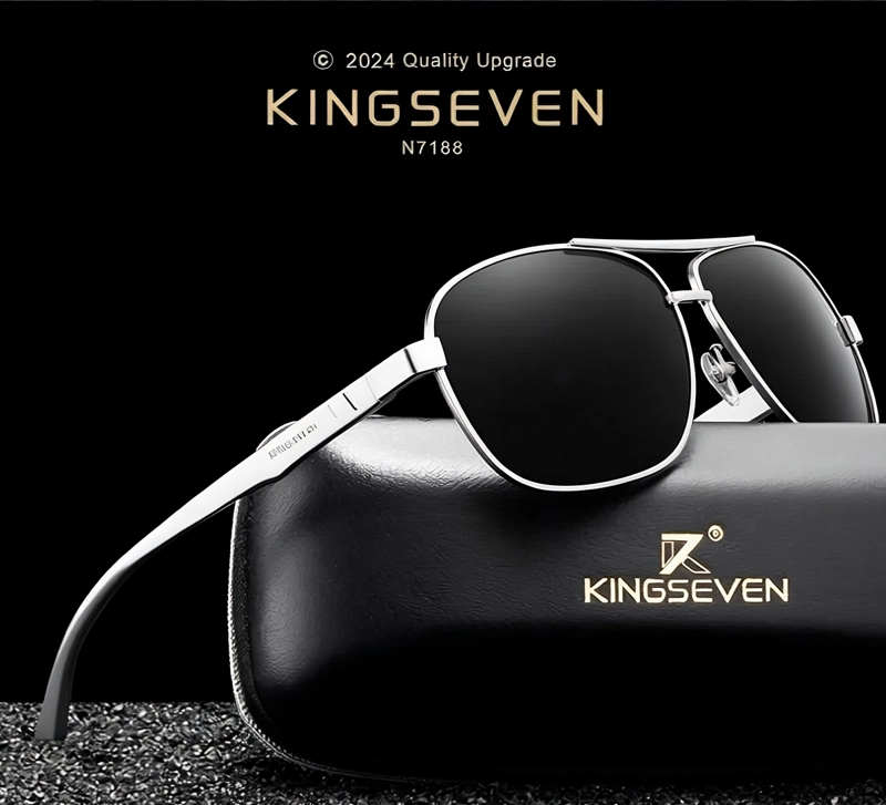 LENTES DE SOL GAFAS KINGSEVEN 7188 AVIADOR PROTECCION UV400 UNISEX - 7
