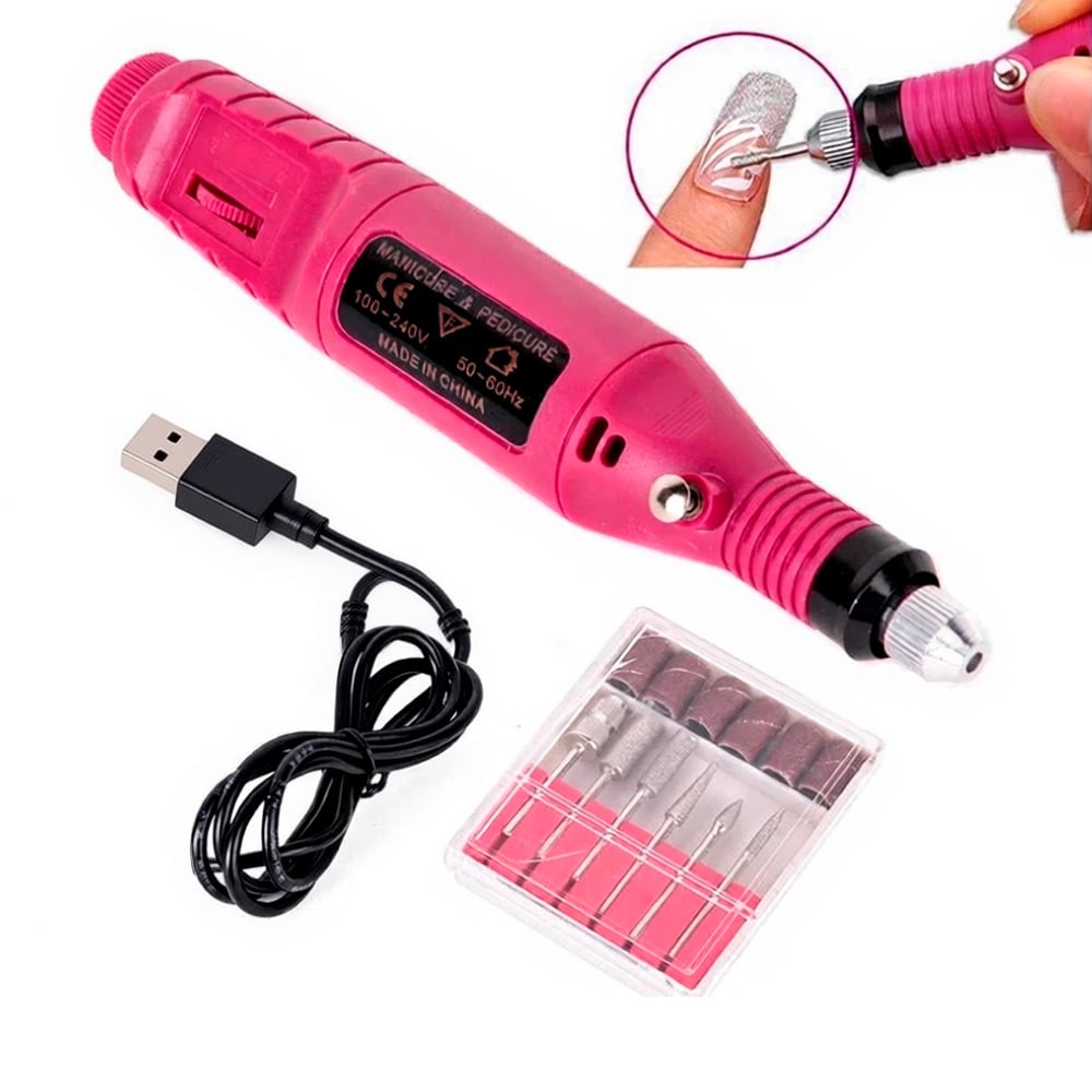 PULIDOR DE UÑAS ELÉCTRICO MANICURA PEDICURA + KIT DE PULIDO - 1