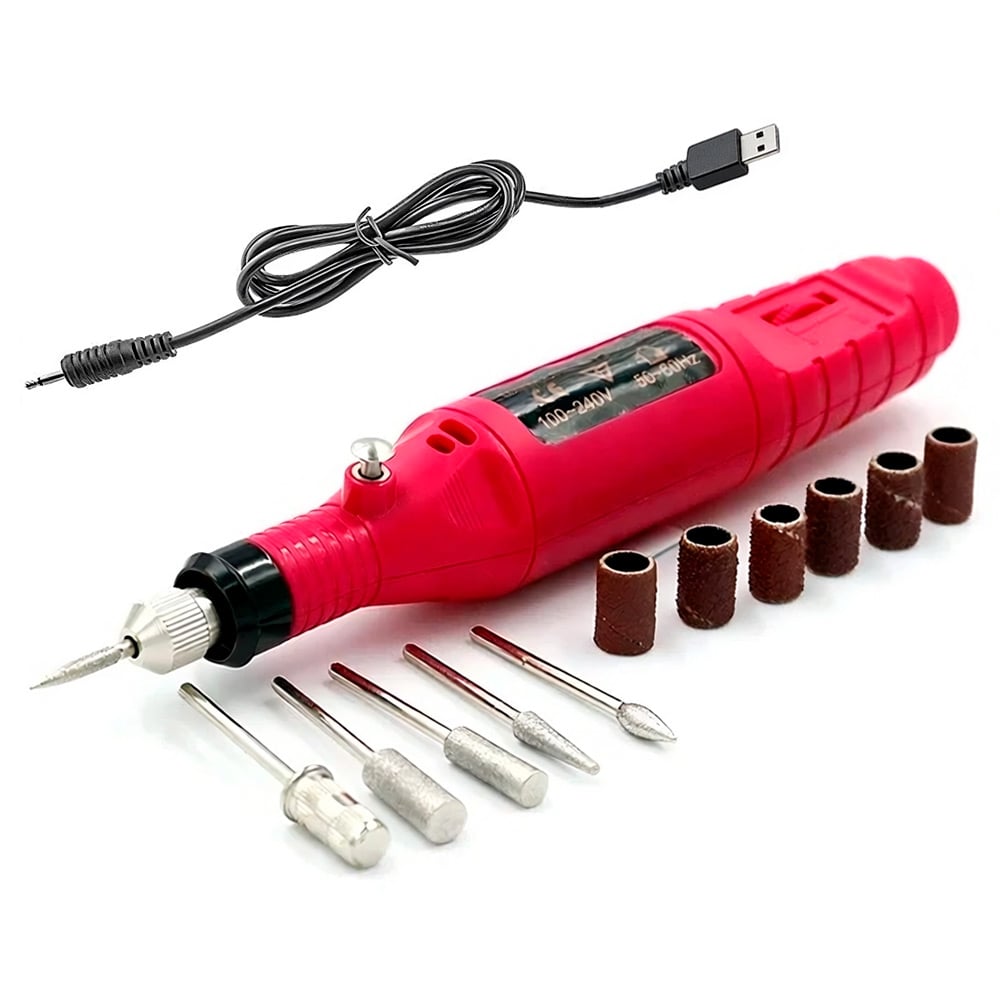 PULIDOR DE UÑAS ELÉCTRICO MANICURA PEDICURA + KIT DE PULIDO - 2