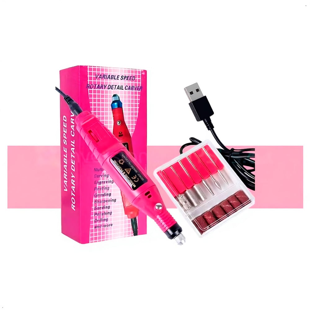 PULIDOR DE UÑAS ELÉCTRICO MANICURA PEDICURA + KIT DE PULIDO - 3