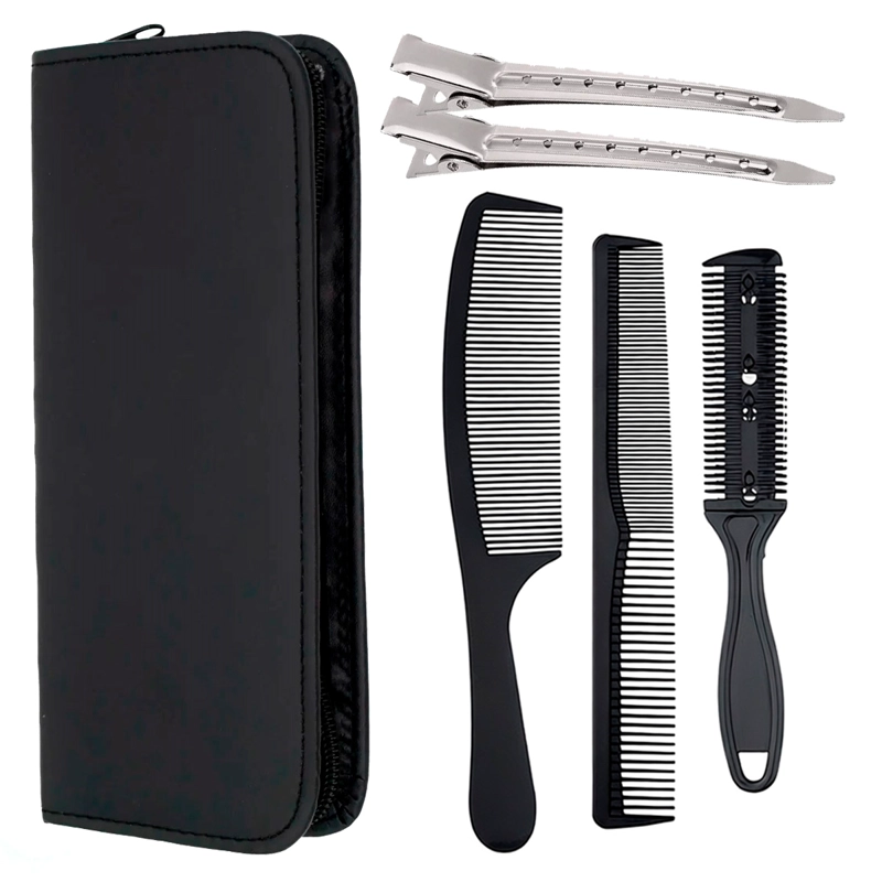 COMBO TIJERA PROFESIONAL PELUQUERIA DE CORTE,PULIR Y NAVAJA TORNASOLADO - 5