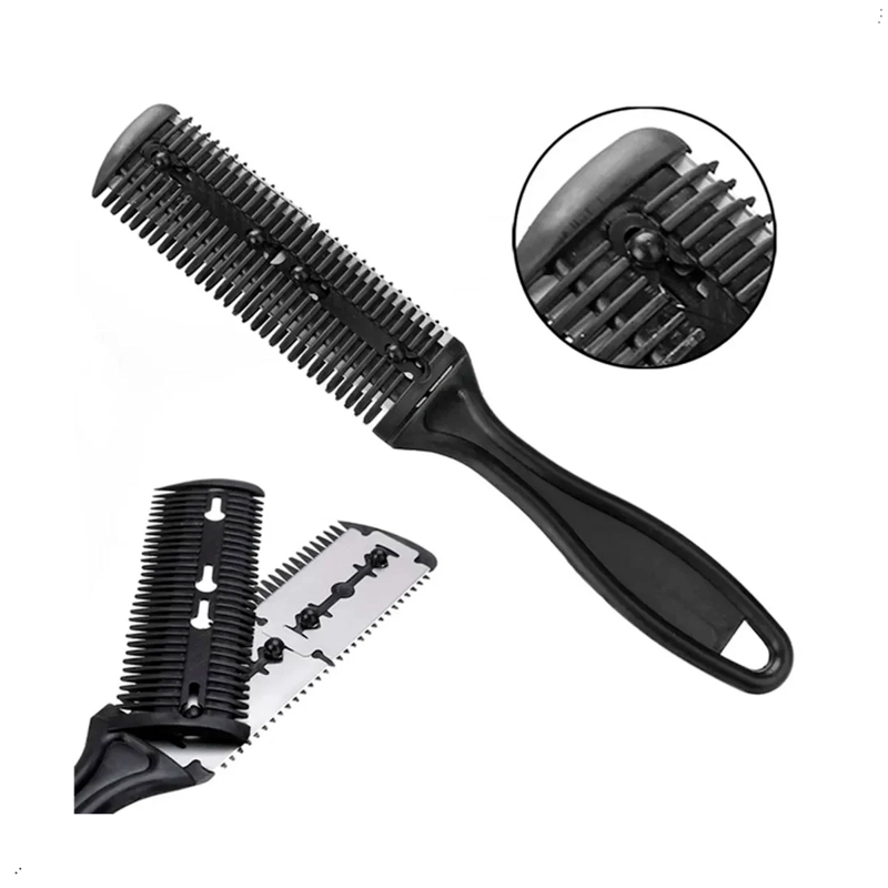 COMBO TIJERA PROFESIONAL PELUQUERIA DE CORTE,PULIR Y NAVAJA TORNASOLADO - 9
