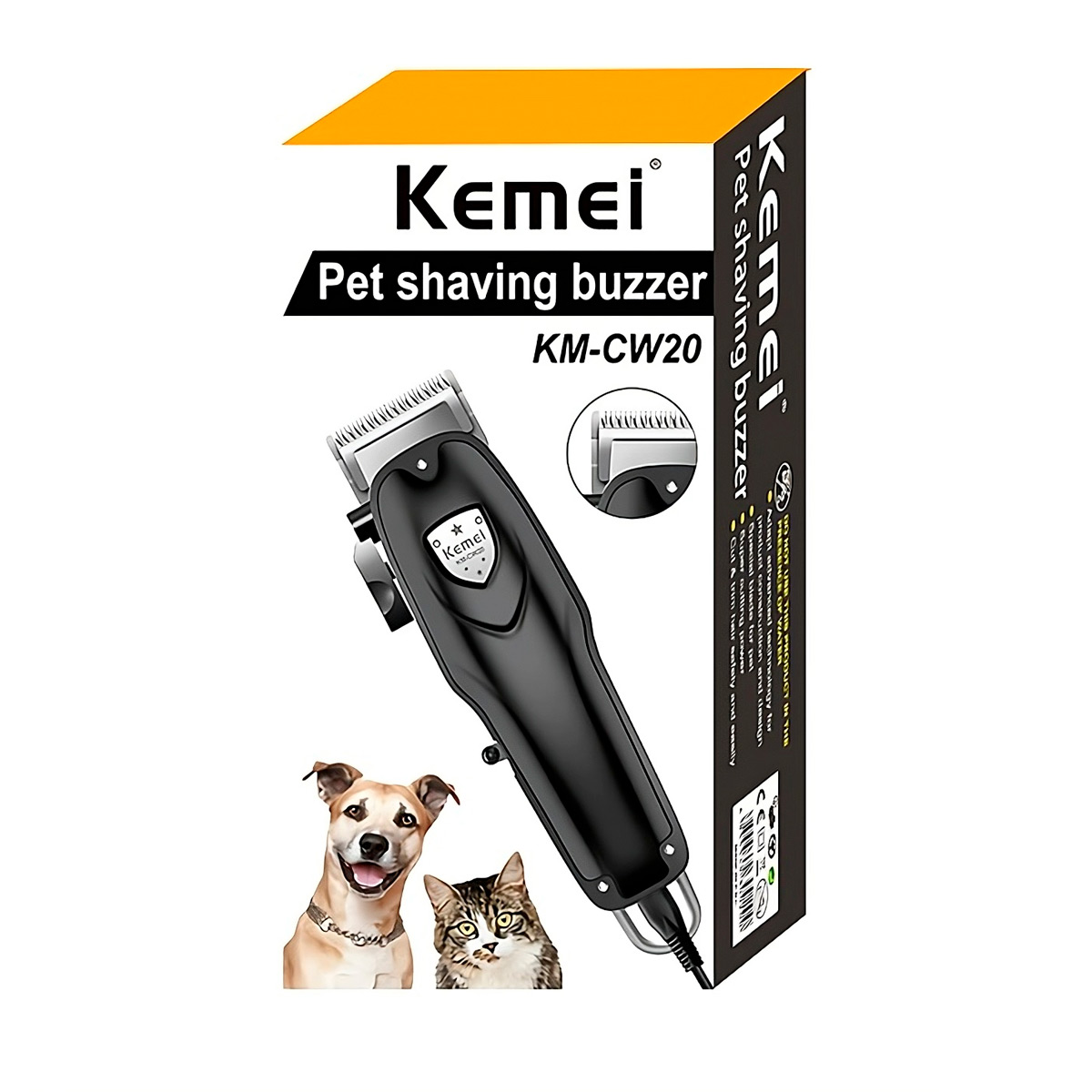 MAQUINA KEMEI KM-CW20 PARA CORTE PELO MASCOTAS RECARGABLE - 5