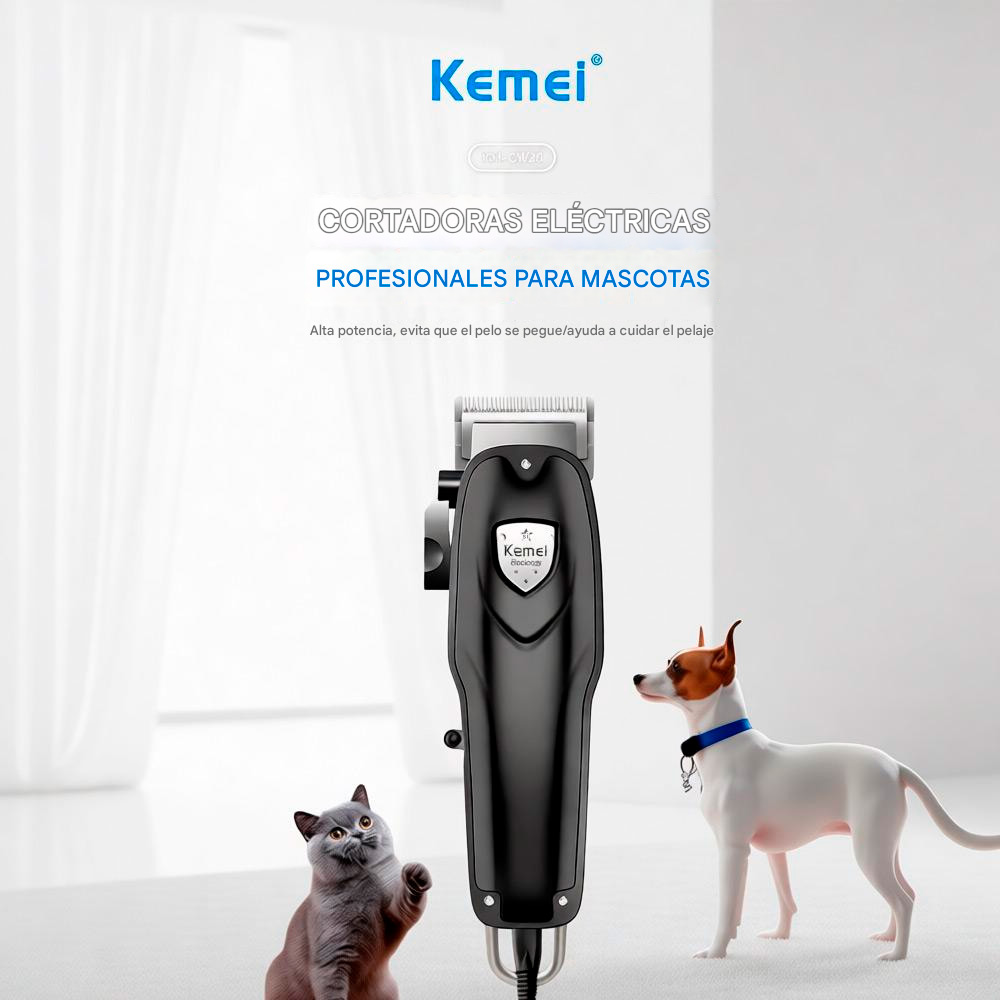 MAQUINA KEMEI KM-CW20 PARA CORTE PELO MASCOTAS RECARGABLE - 8