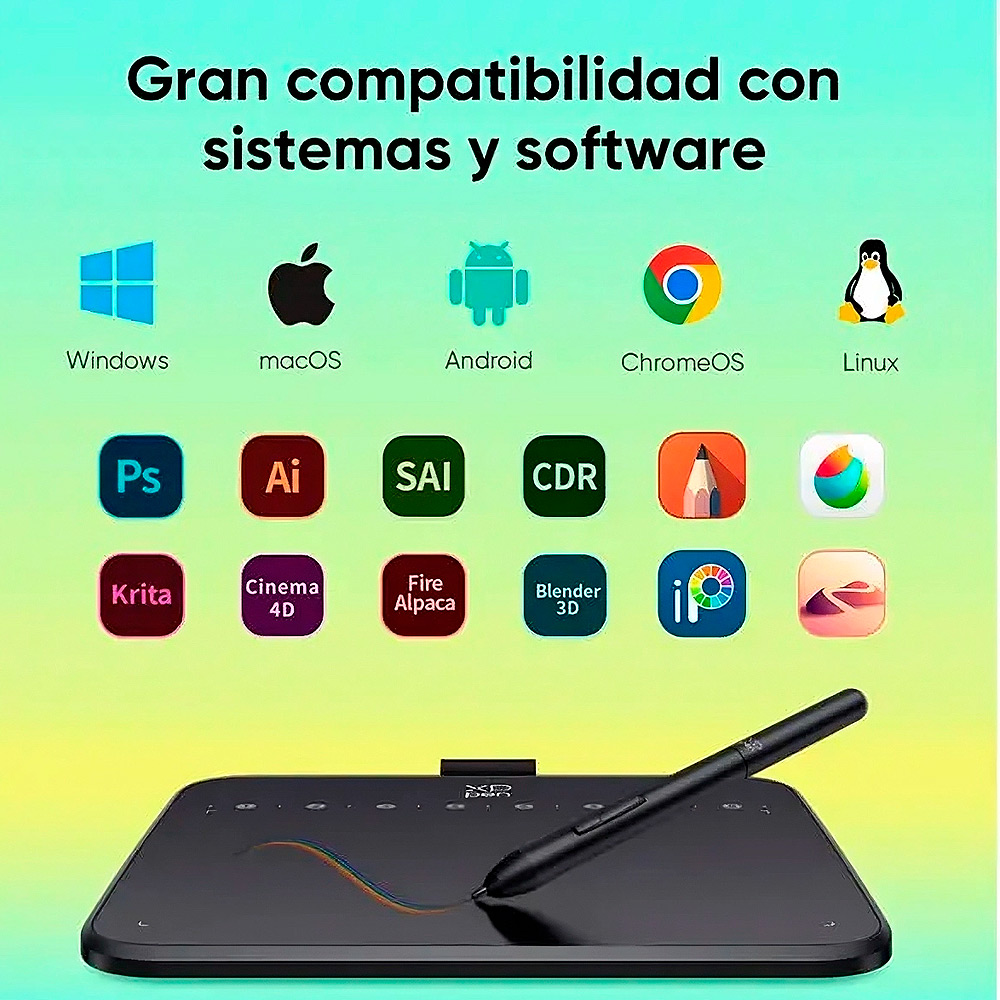 XP-PEN DECO 640 TABLETA GRÁFICA WINDOWS MACOS 13 14 ANDROID LEVEL 16384 - 5