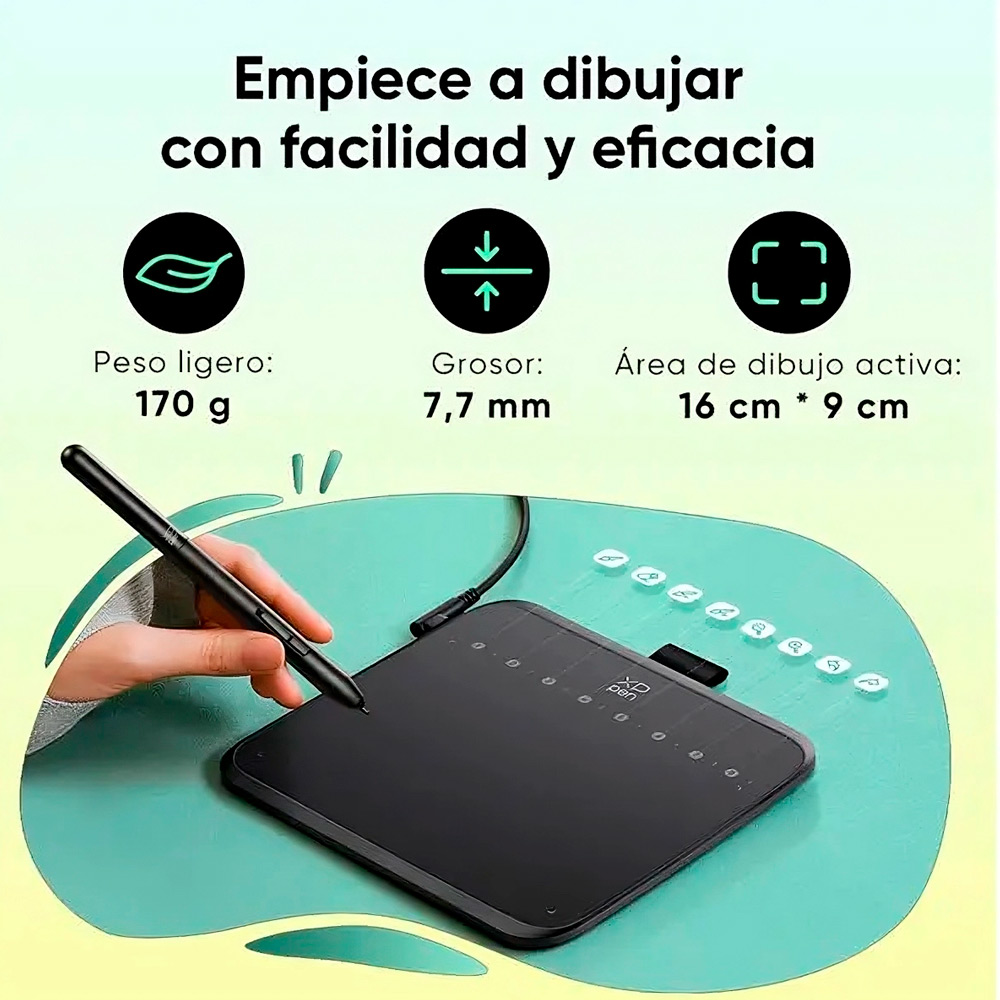 XP-PEN DECO 640 TABLETA GRÁFICA WINDOWS MACOS 13 14 ANDROID LEVEL 16384 - 7