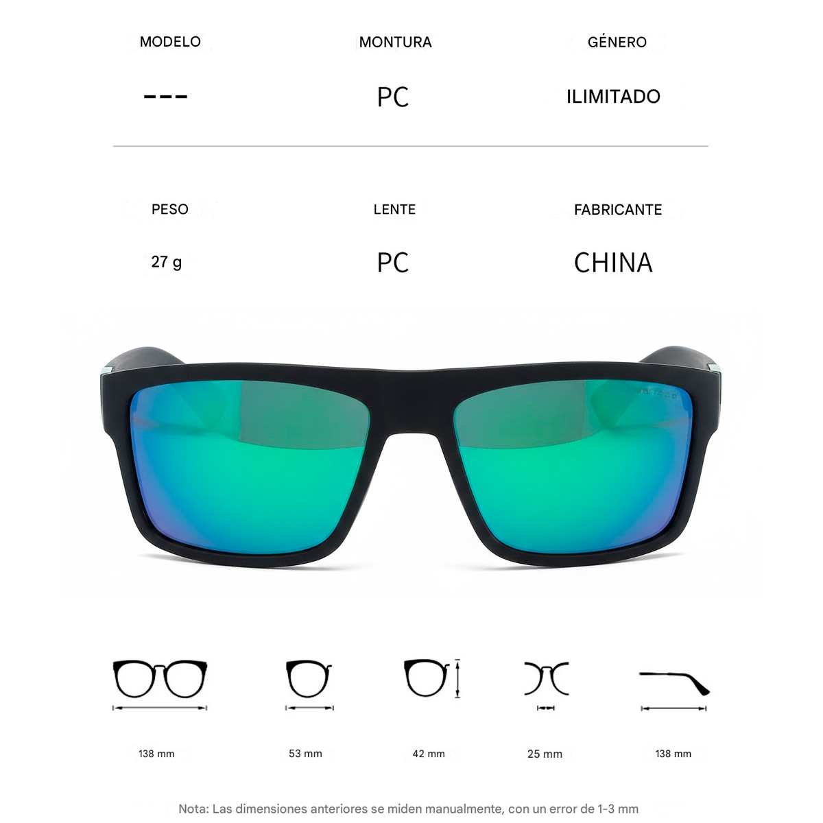 LENTES DE SOL POLARIZED SPORT PROTECCION UV400 POLARIZADO - 2