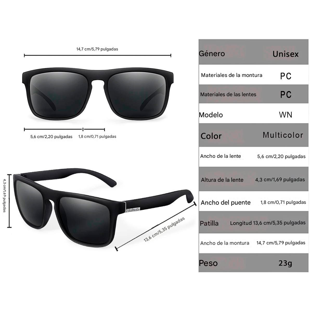 LENTES DE SOL POLARIZADOS UNISEX DISEÑO EXCLUSIVO URBANO - 4