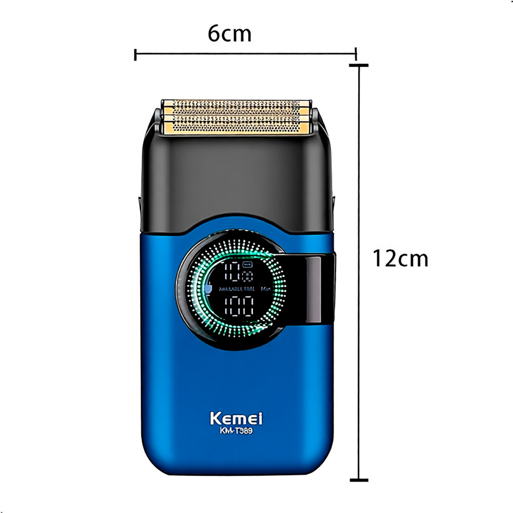 KEMIE KM T389 MAQUINA CORTADORA AFEITADORA SHAVER IPX5 7500 RPM - 6