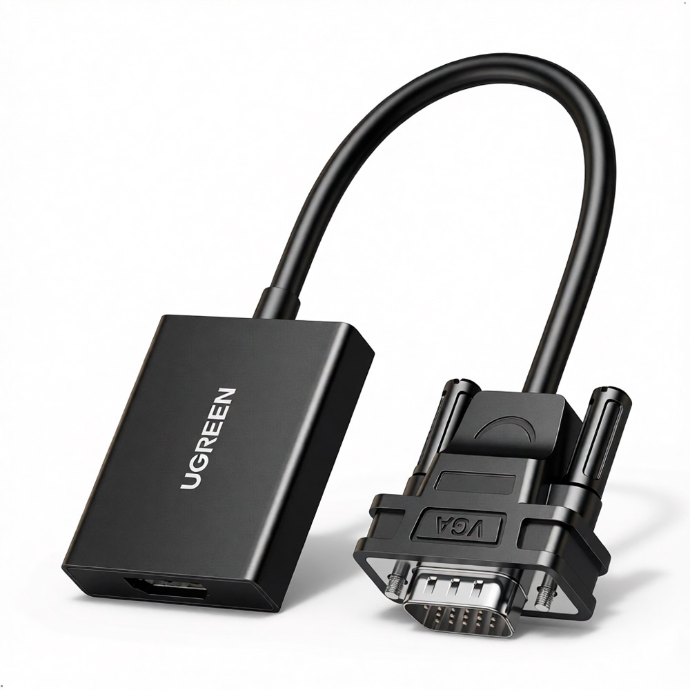 UGREEN CM513 CABLE ADAPTER VGA (MACHO) HDMI (HEMBRA) 0,15M 1080P FULL HD - 1